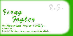 virag fogler business card